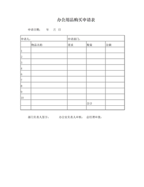 办公用品购买申请表 规范管理与高效采购指南